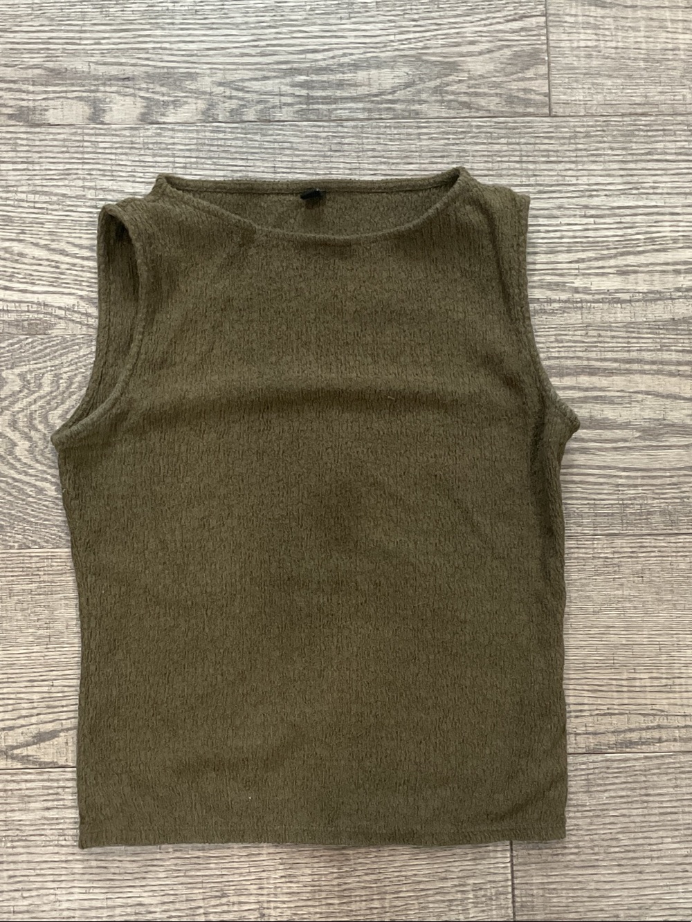 Uniqlo Olive Green Sleeveless Knit Tank Top